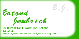 botond jambrich business card
